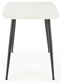 Étkezőasztal ALARA fehér márvány dekor/fekete