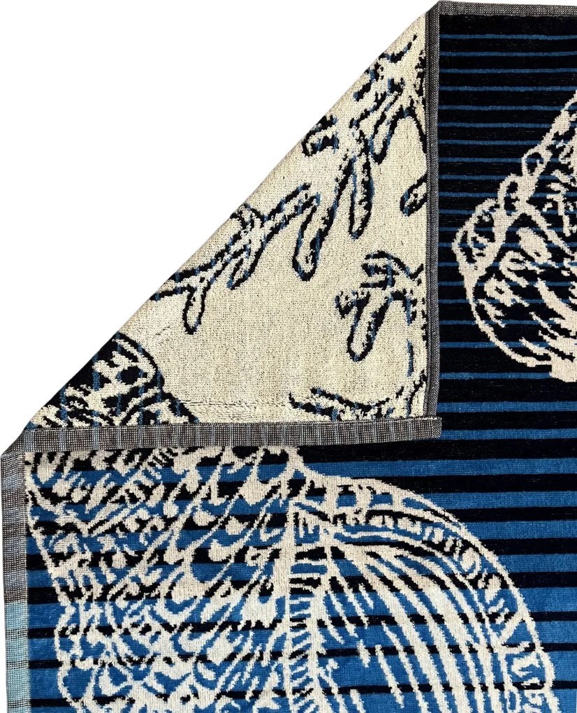 Ischia kék strandtörölköző