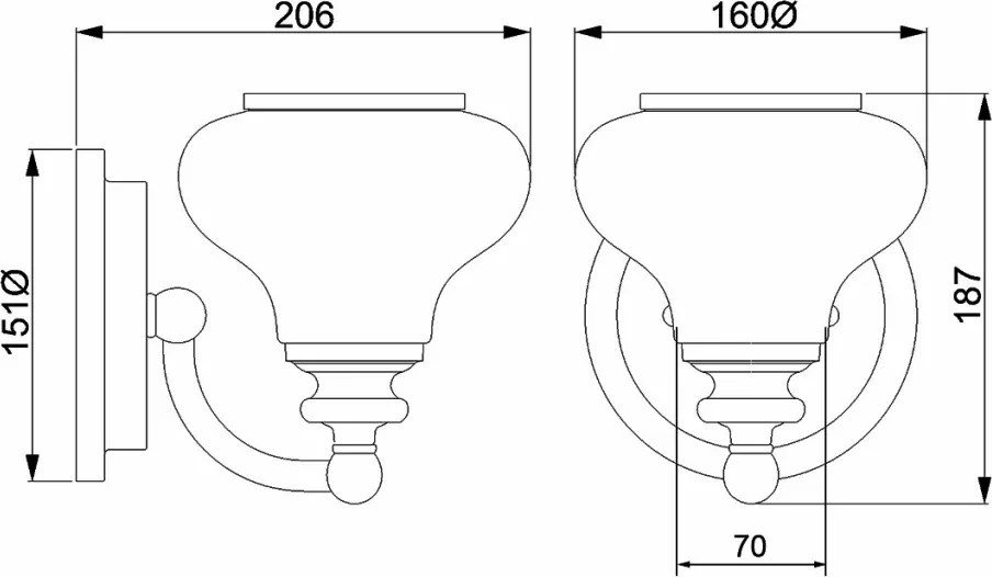 Hinkley Ainsley HK-AINSLEY1-BATH-BB Fali lámpa 1x3.5W/G9 IP44
