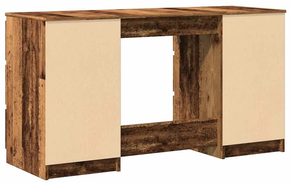 antik fa színű szerelt fa íróasztal 140 x 50 x 77 cm