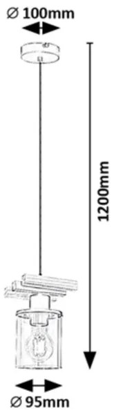 Rabalux 72081 - NIYLAH függeszték 1xE27/25W/230V, rúdon