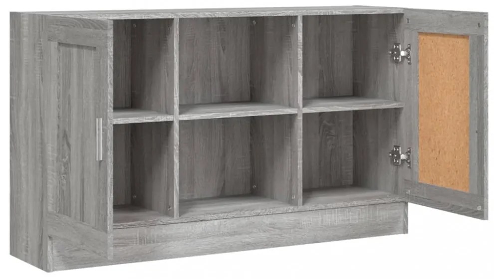 szürke sonoma színű szerelt fa tálalószekrény 120x30,5x70 cm