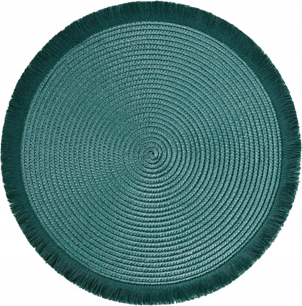 Asztali Alátét Kerek Hawaii 38 CM Sötétzöld Ambition