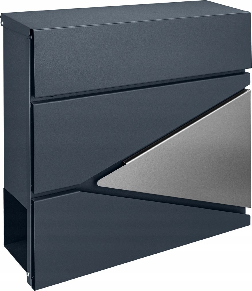 Postaláda Antracit Postai Acél Háromszög Újságtartó A4 Nagy