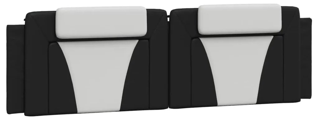 fekete és fehér műbőr ágykeret Viana matrac nélkül 180x200 cm