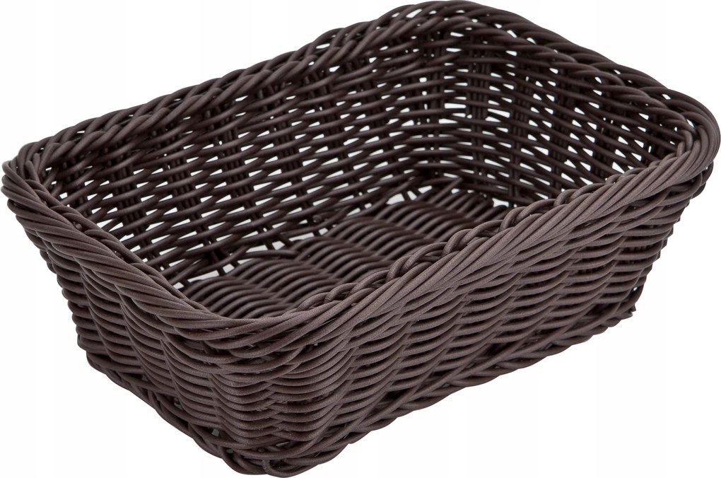 Téglalap alakú kosár 22x15,5x7 cm sötétbarna 7803