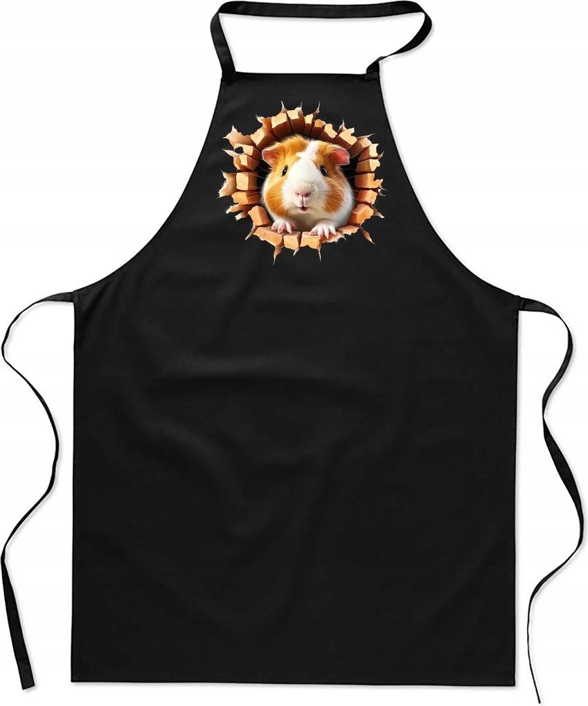 Konyhai Kötény fekete lyuk Tengerimalac rágcsáló hörcsög FA_491_cz