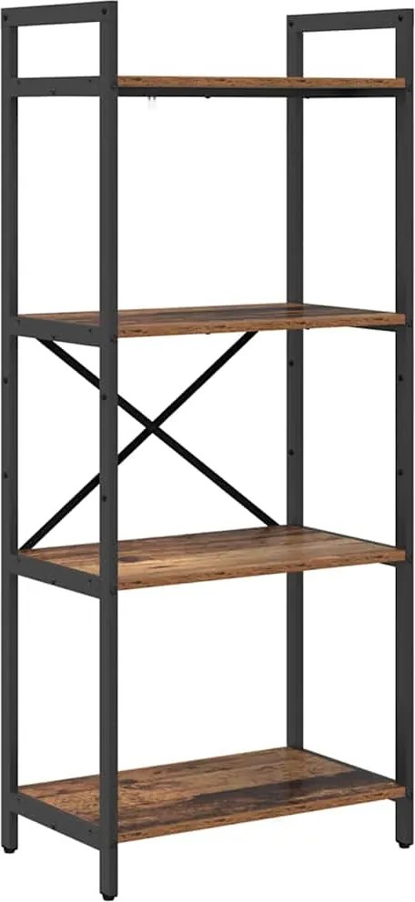 vidaXL Könyvespolc Öreg fa 56 x 34 x 133,5 cm Faanyag