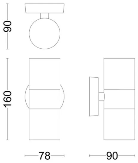 Philips - Kültéri fali lámpa KYLIS 2xGU10/25W/230V IP44