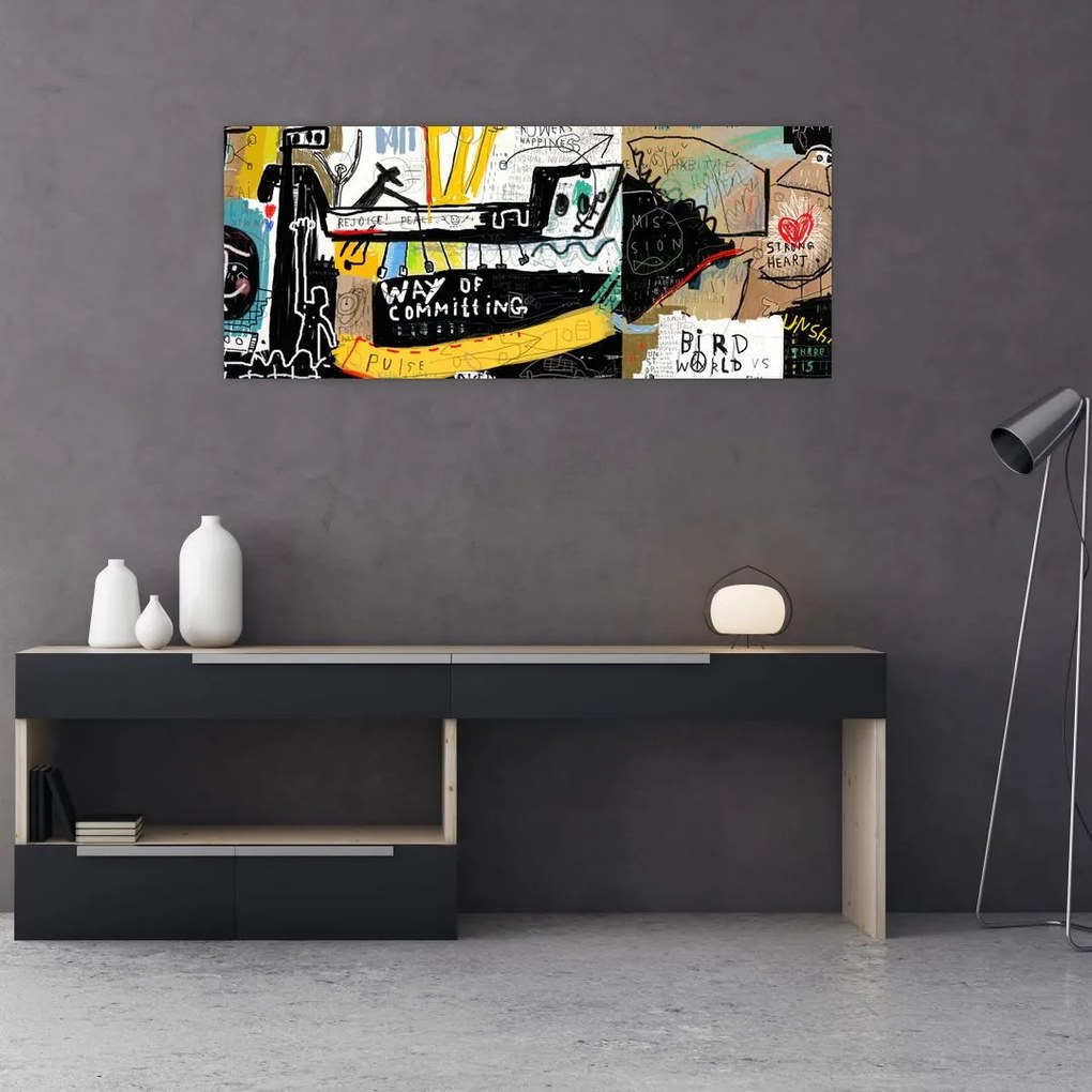 Festmény - Graffiti (120x50 cm)