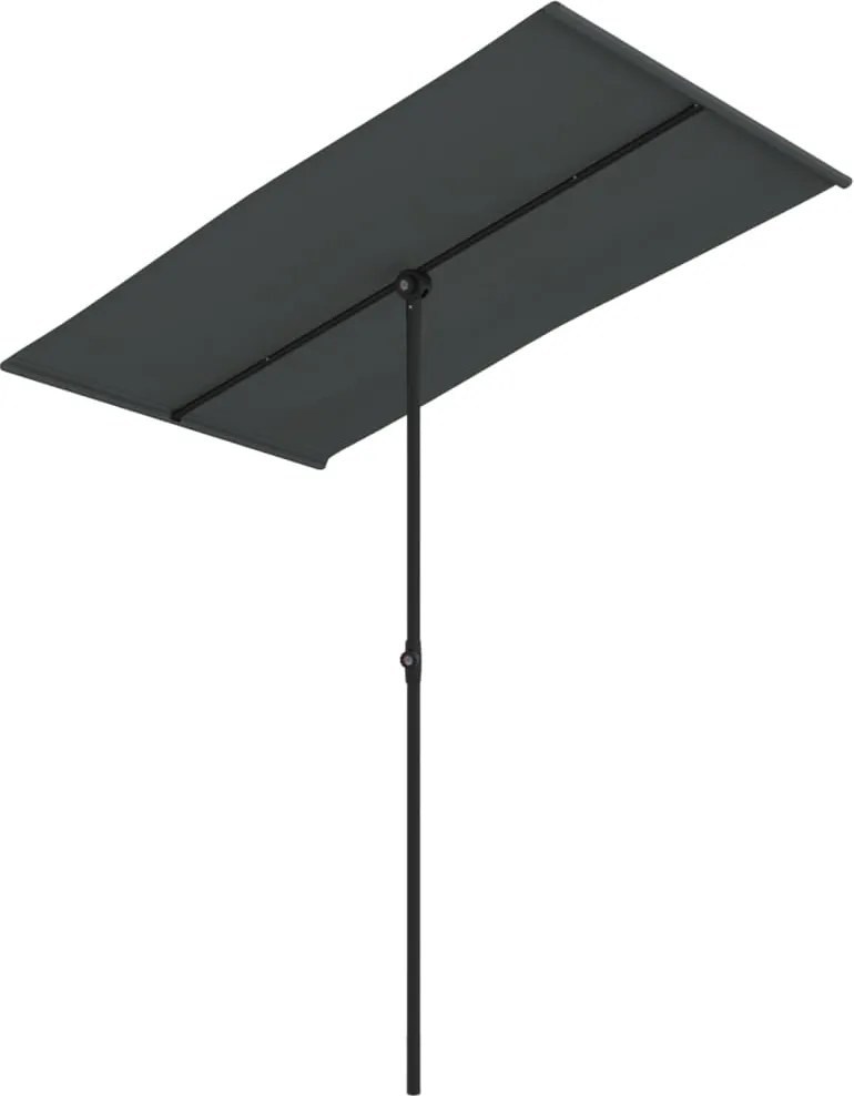 vidaXL antracitszürke kerti napernyő alumíniumrúddal 180 x 110 cm