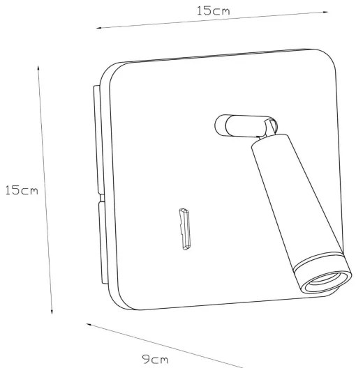 Lucide 77282/03/31 - LED Fali spotlámpa OREGON LED/4W/230V USB fehér