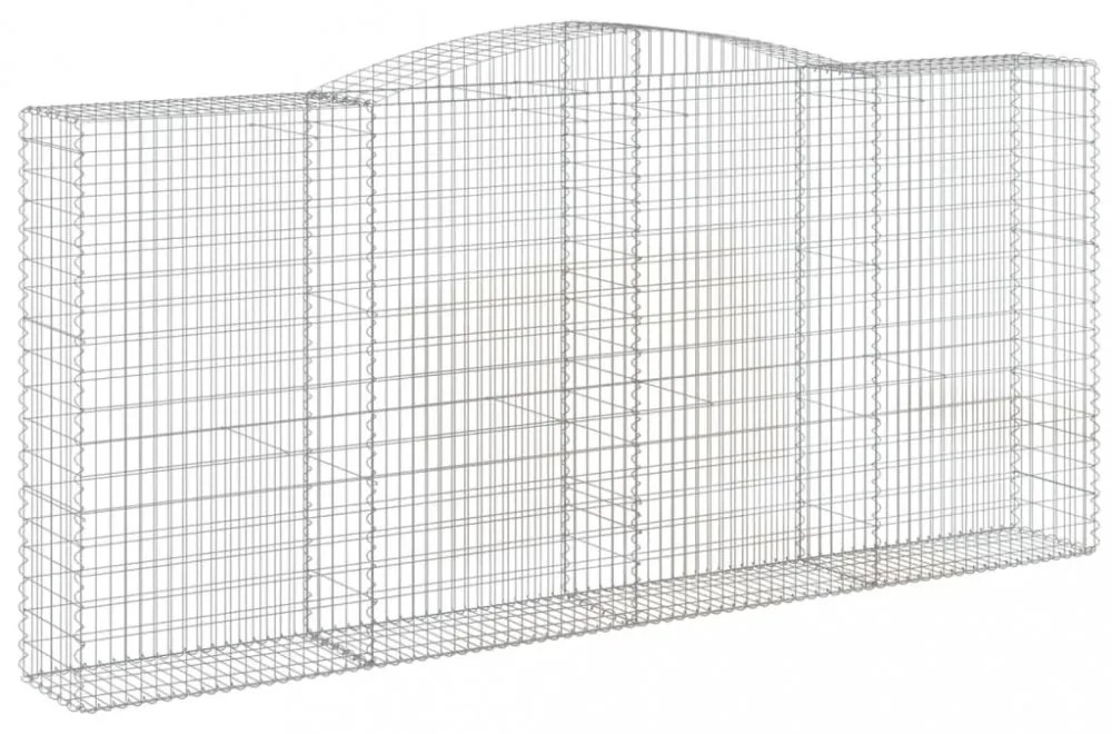 íves horganyzott vas gabion kosár 400x50x180/200 cm