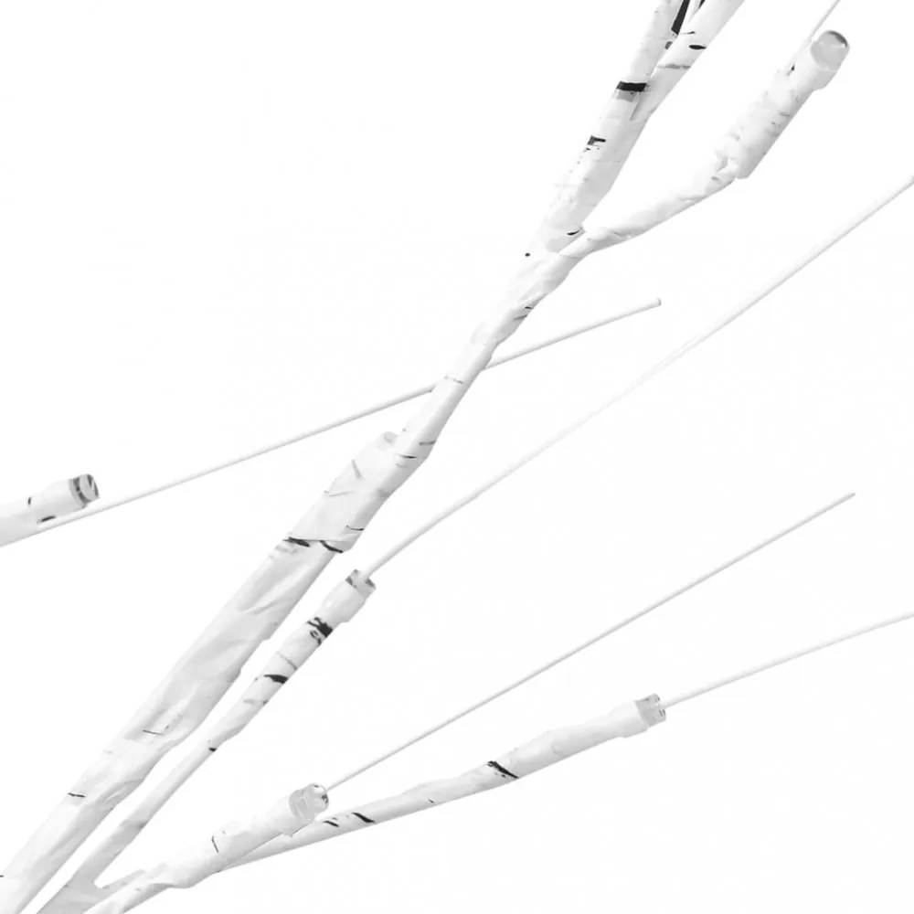 vidaXL fehér LED-es nyírfa 672 meleg fehér LED-del 400 cm
