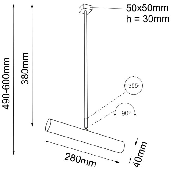 Shilo 2241 - Csillár rúdon YABU 1xGU10-MR11/15W/230V fekete