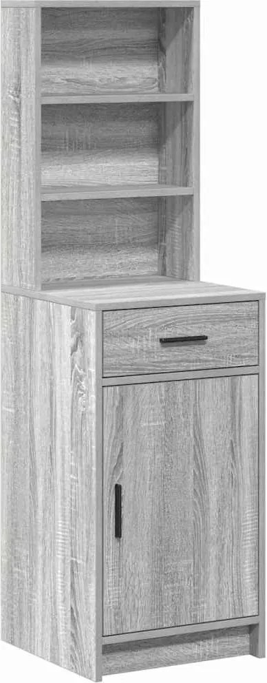 vidaXL Magasfiú fiókkal Szürke Sonoma 40 x 40,5 x 135 cm Faanyag