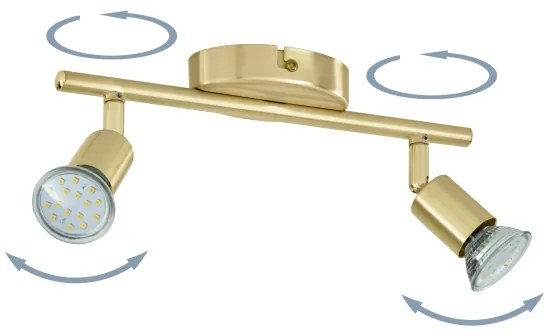 Eglo 33185 - LED Spotlámpa BUZZ-LED 2xGU10/2,8W/230V 3000K arany