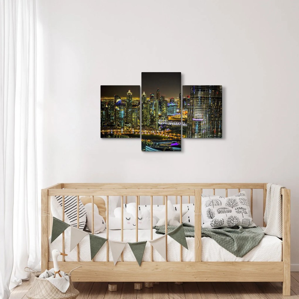 Éjszakai város képe (90x60 cm)