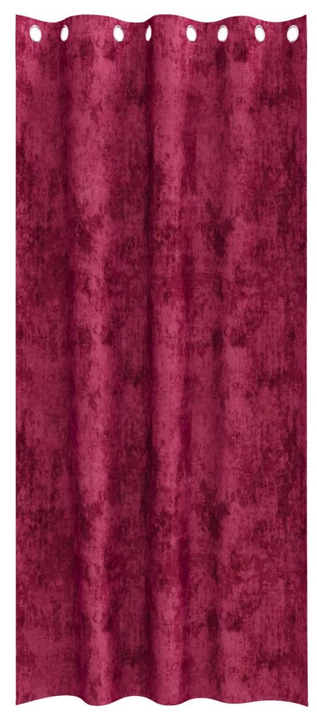 Velúr Függönyök 2 db gyűrűssel Borgonya vörös 245x140 cm
