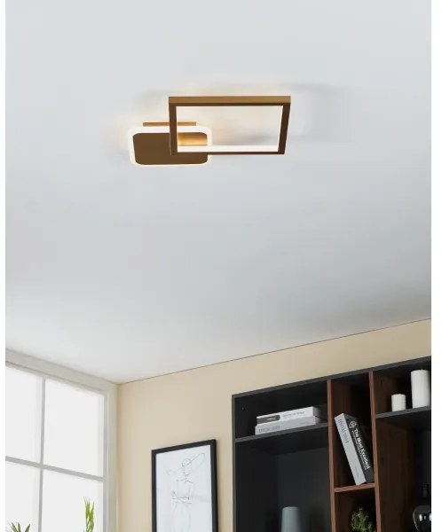 Eglo 900424 - LED Dimmelhető mennyezeti lámpa GAFARES LED/15W/230V arany + távirányító