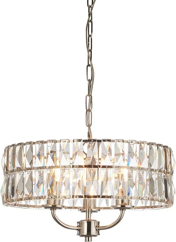 Endon glamour modern függeszték clifton nikkel átlátszó end104466
