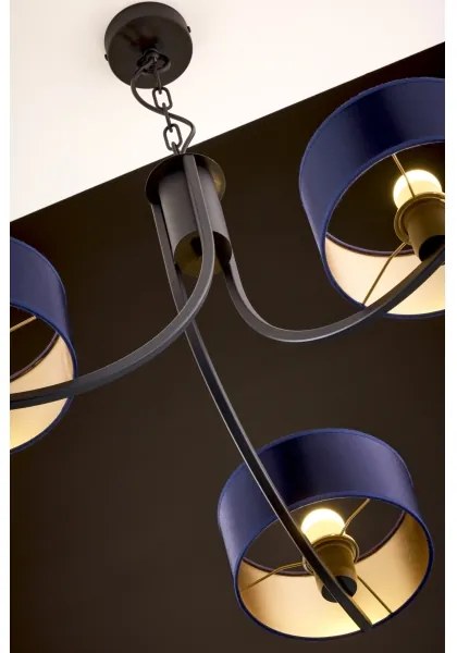 Jupiter 2099 - láncos csillár ARTHUR 3xE27/15W/230V kék/fekete