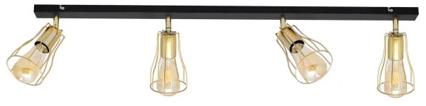Spotlámpa TUBE 4xE27/15W/230V arany/fekete