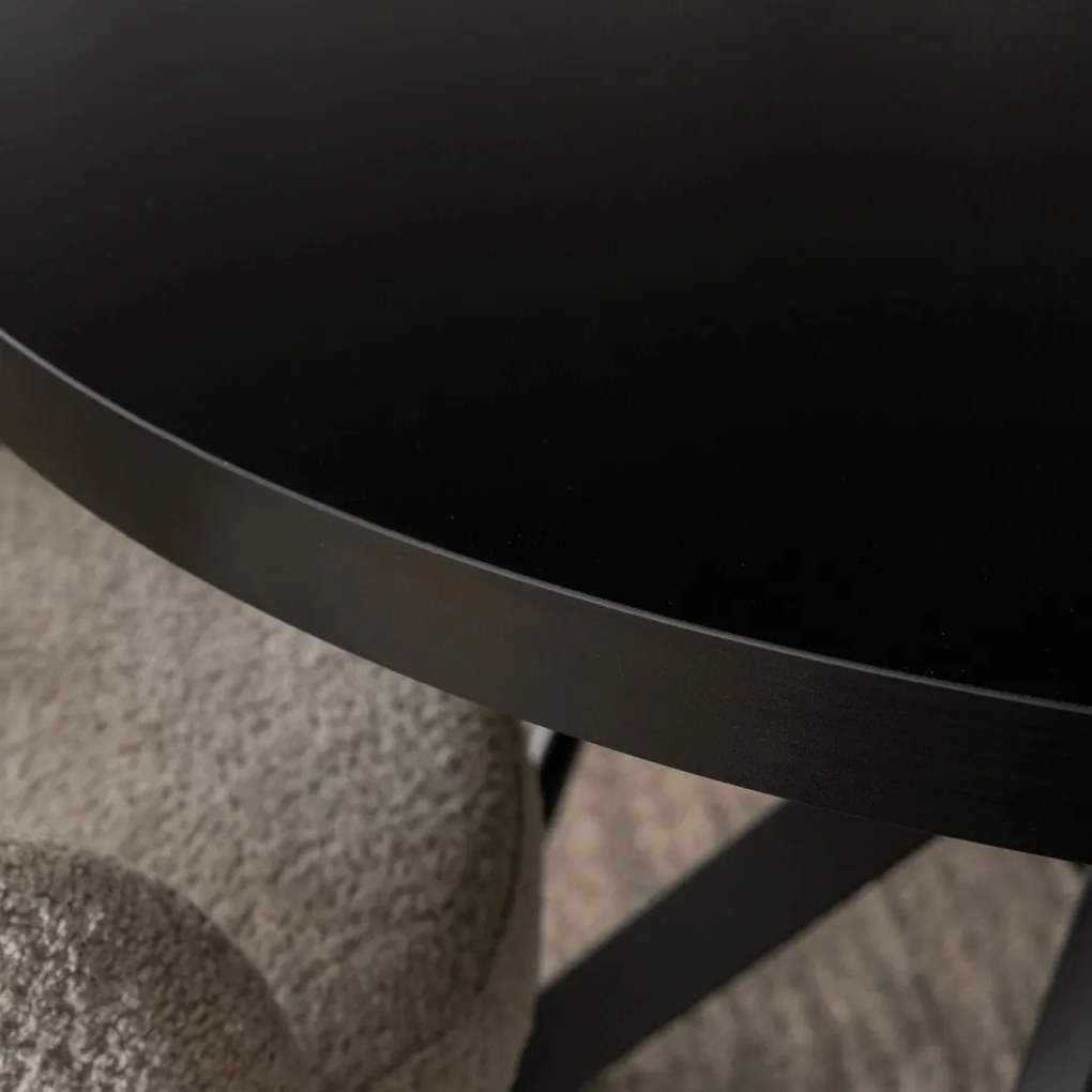 Bővíthető Étkezőasztal Fekete Színben. LUKAS 100-250 cm