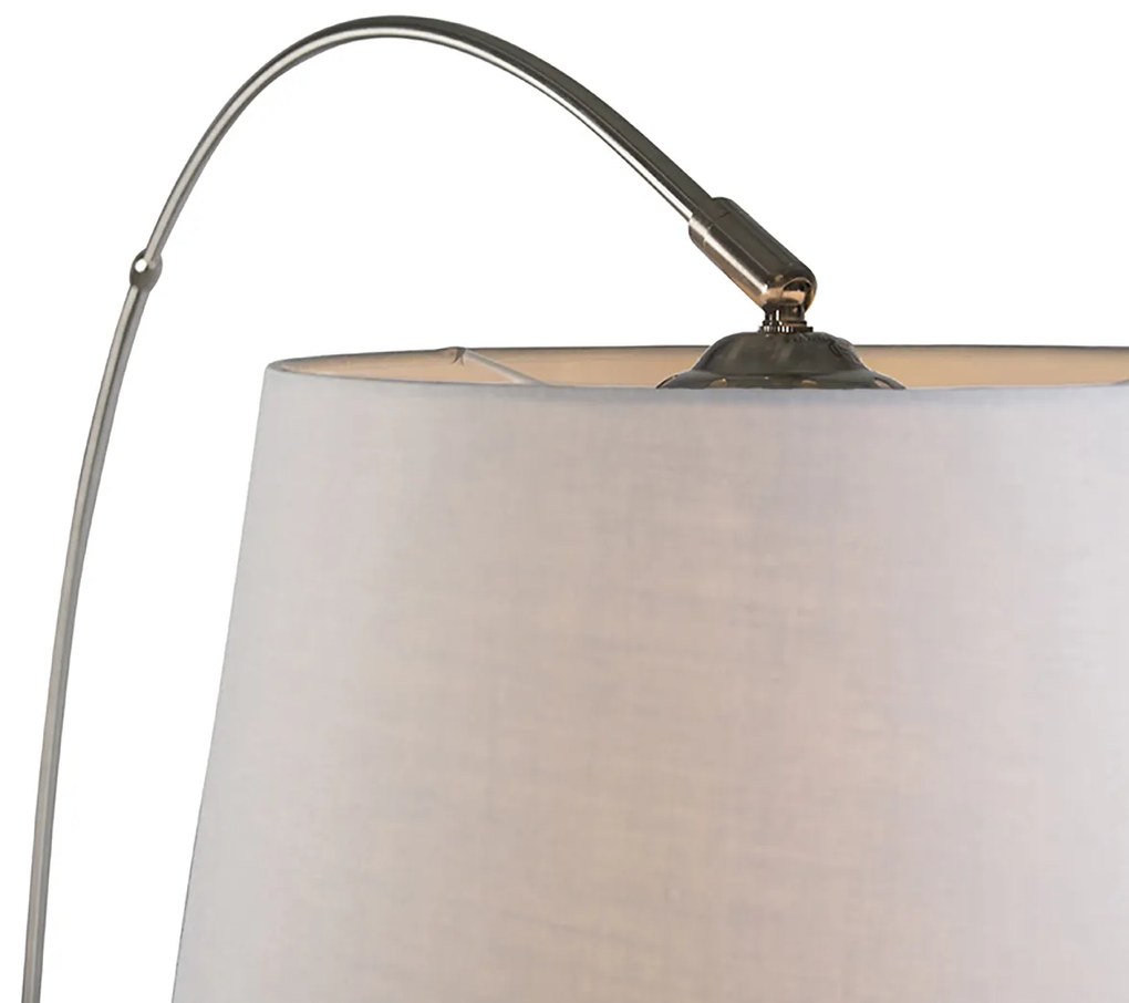 Okos ív lámpa acélból fehér szövetbúrával, WiFi A60 - Arc Basic