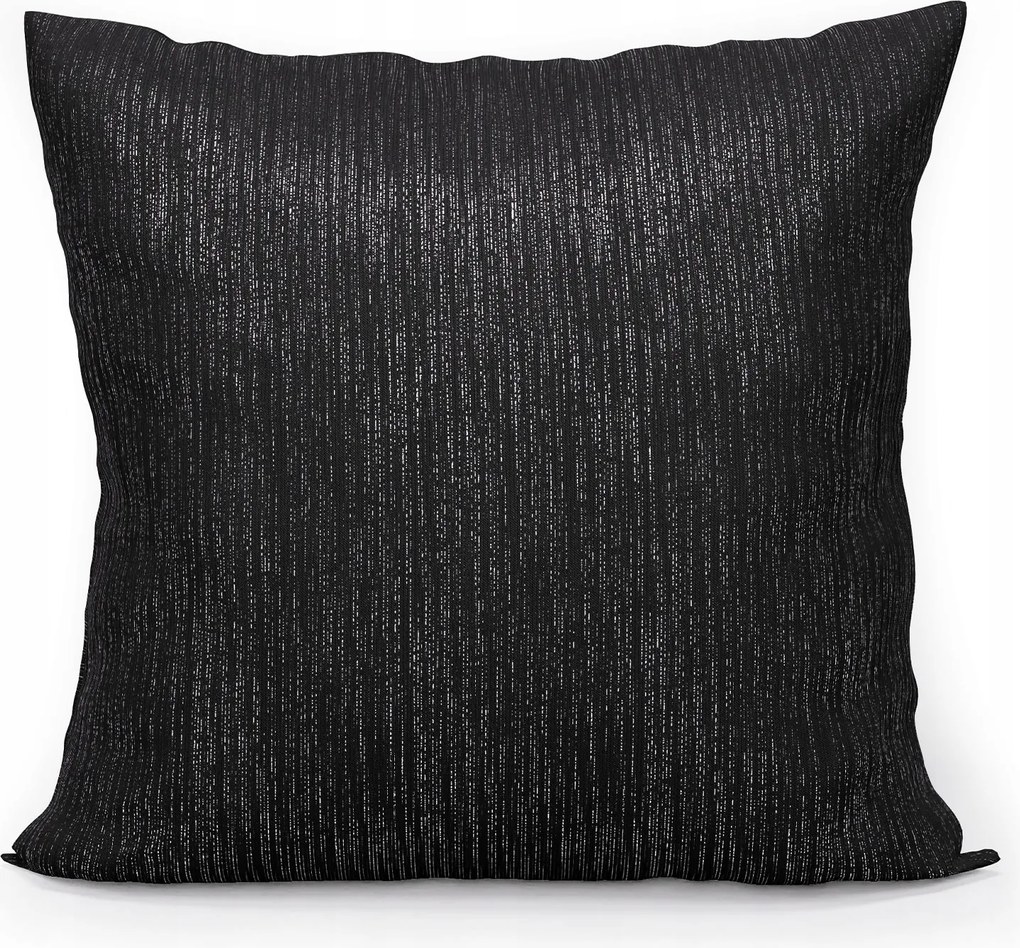 Párnahuzat 40x40 fekete, lurex Emma