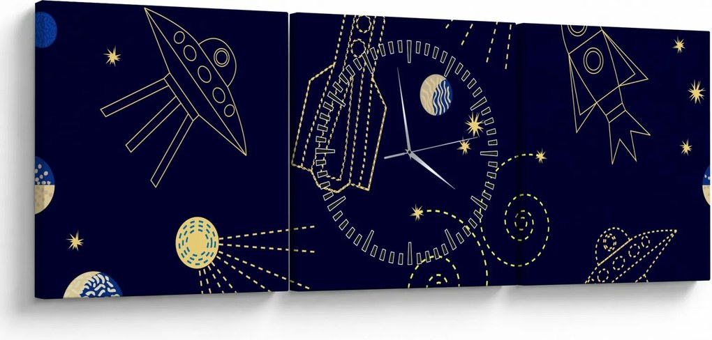 Kép - Univerzum (órával) (90x30 cm)