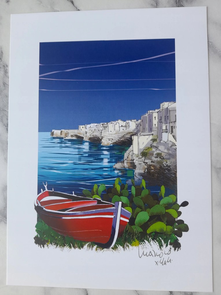 Grafika Keret Olaszország Italia Puglia 3