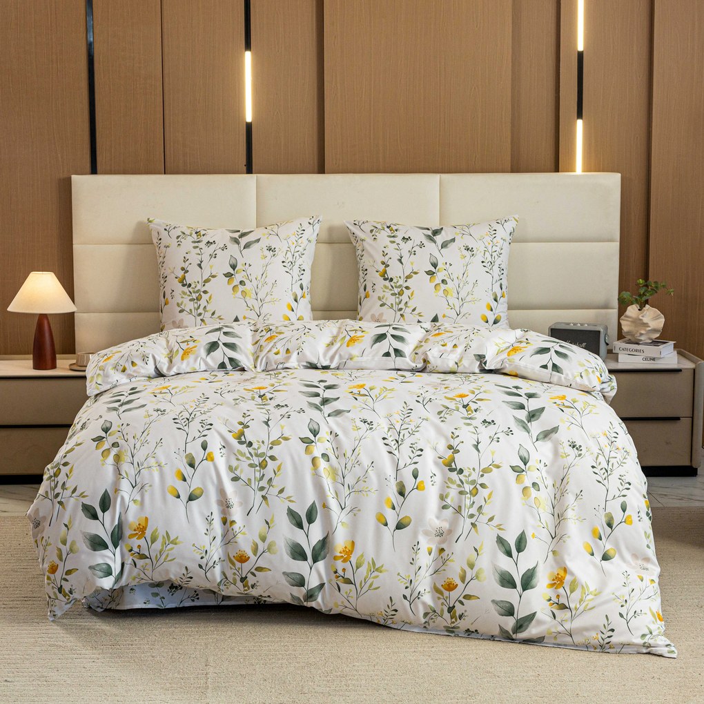 Mikroszálas ágyneműhuzat CITRUS GARDEN fehér Ágyneműhuzat mérete: 2 db 70 x 90 cm | 200 x 220 cm