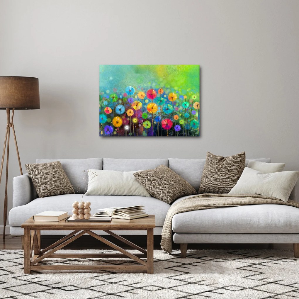 Kép - Absztrakt virágok (70x50 cm)
