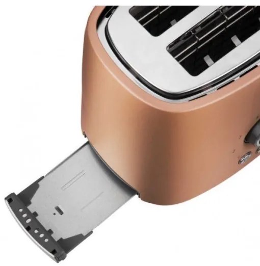 Sencor - Kétszeletes kenyérpirító melegítőrácssal 1000W/230V rézszínű