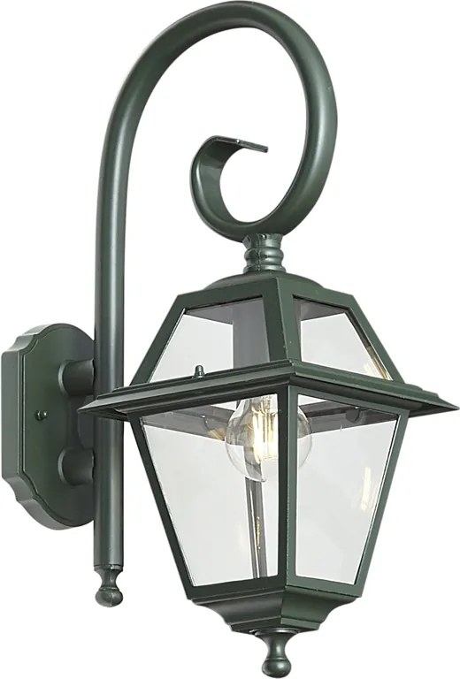 Klasszikus kültéri fali lámpa sötétzöld IP44 - Berta