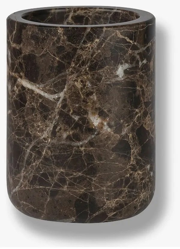Barna márvány fogkefetartó pohár Marble – Mette Ditmer Denmark