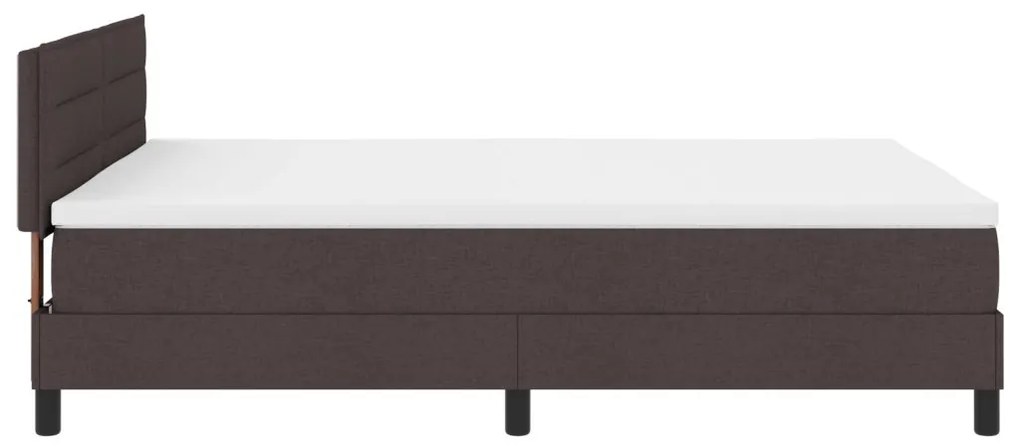 vidaXL Boxspring Ágy Mattal és LED Fekete-Nehéz 140x200 cm Szövet