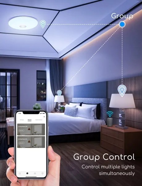 Aigostar - LED RGBW Wi-Fi stropní svítidlo 18W, pr. 34 cm, stmívatelné