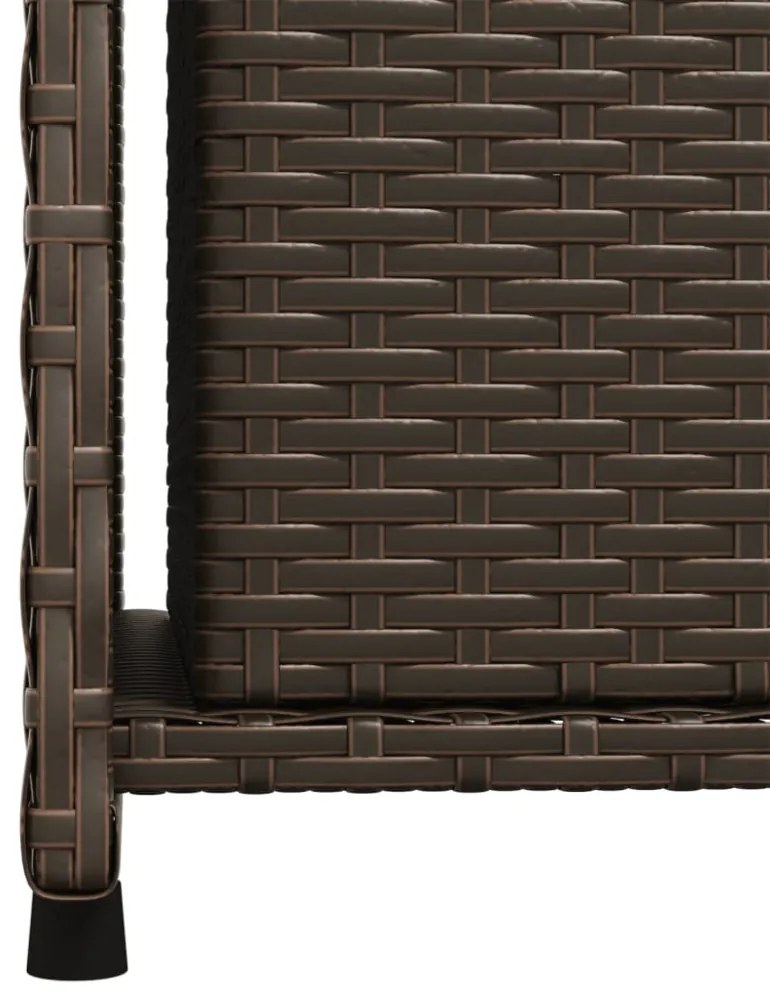 barna polyrattan kerti tárolószekrény 50 x 55 x 115 cm