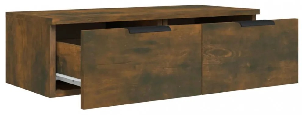 2 db füstös tölgyszínű szerelt fa fali szekrény 68 x 30 x 20 cm