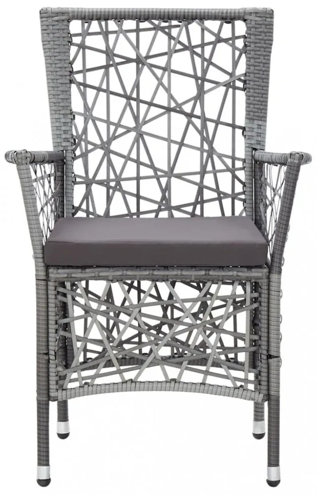 7 részes szürke kültéri polyrattan étkezőgarnitúra