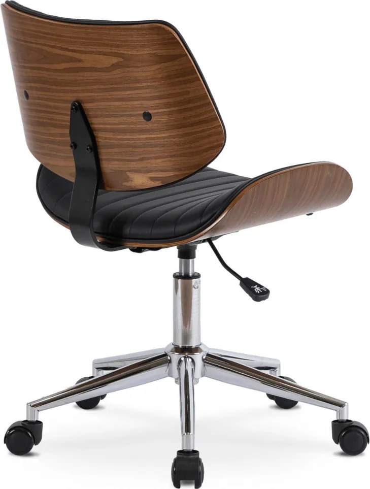 Forgószék fekete színben, műbőr kárpittal. TEKSAS