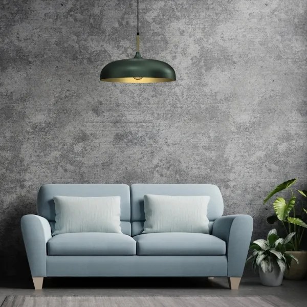 Brilagi - Csillár zsinóron ABRAHAM 1xE27/60W/230V átm. 45 cm zöld