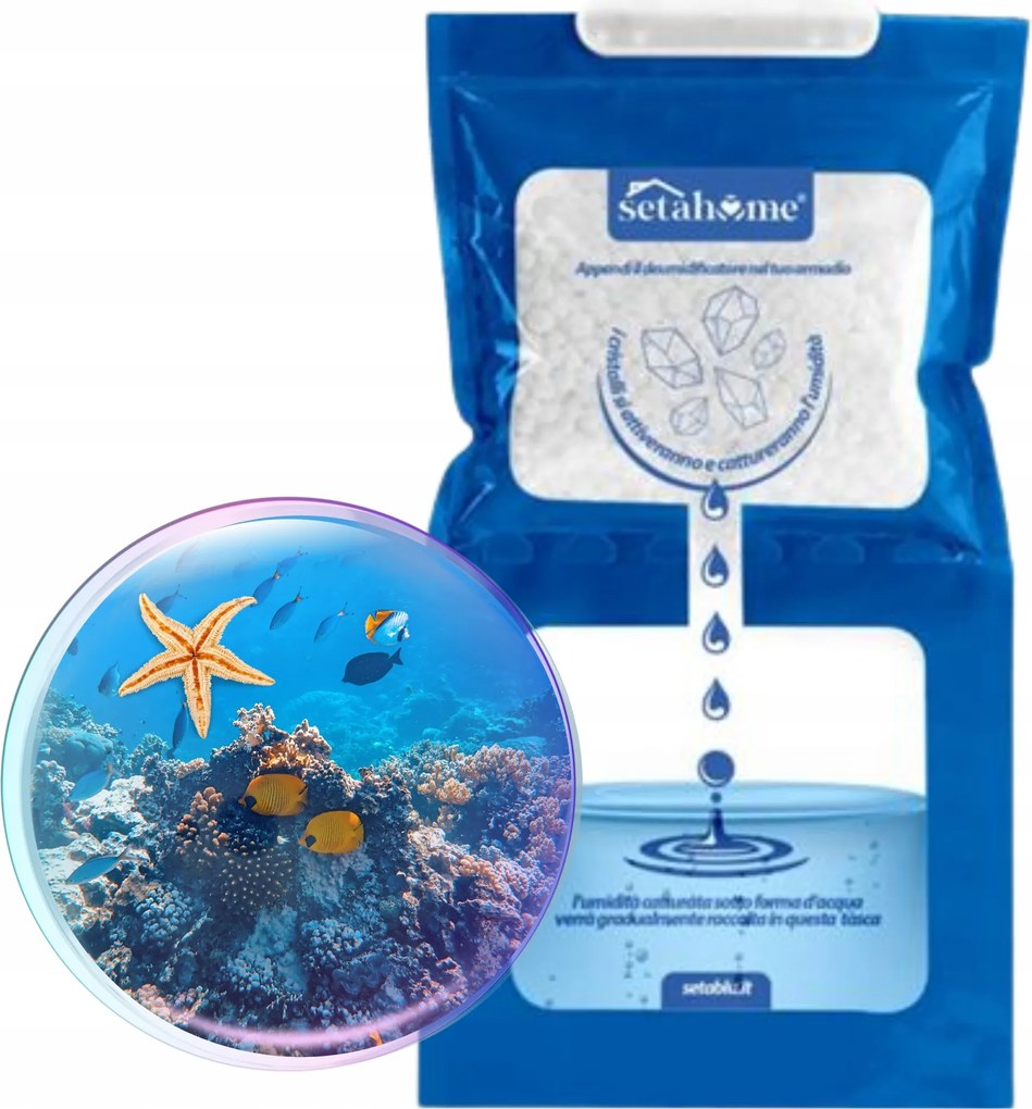 Nedvességelnyelő akasztós gardróbszekrény párátlanító óceán illattal