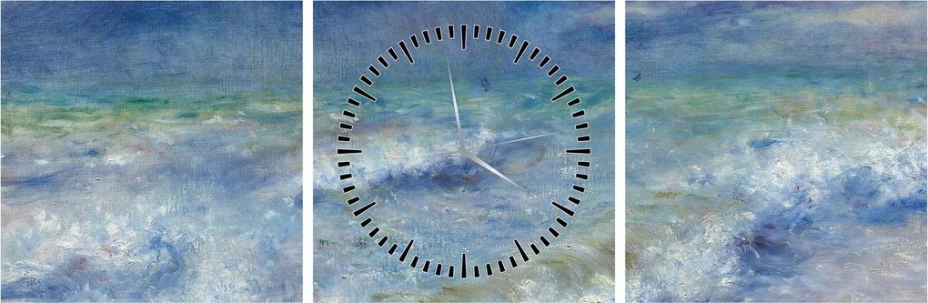 Kép - Pierre-Auguste Renoir, Seascape, reprodukciók (órával) (90x30 cm)