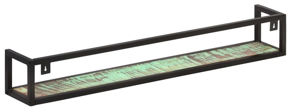 2 db tömör újrahasznosított fa fali polc 120 cm