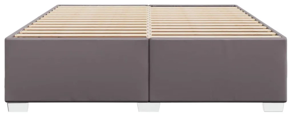 szürke műbőr ágykeret 180x200 cm