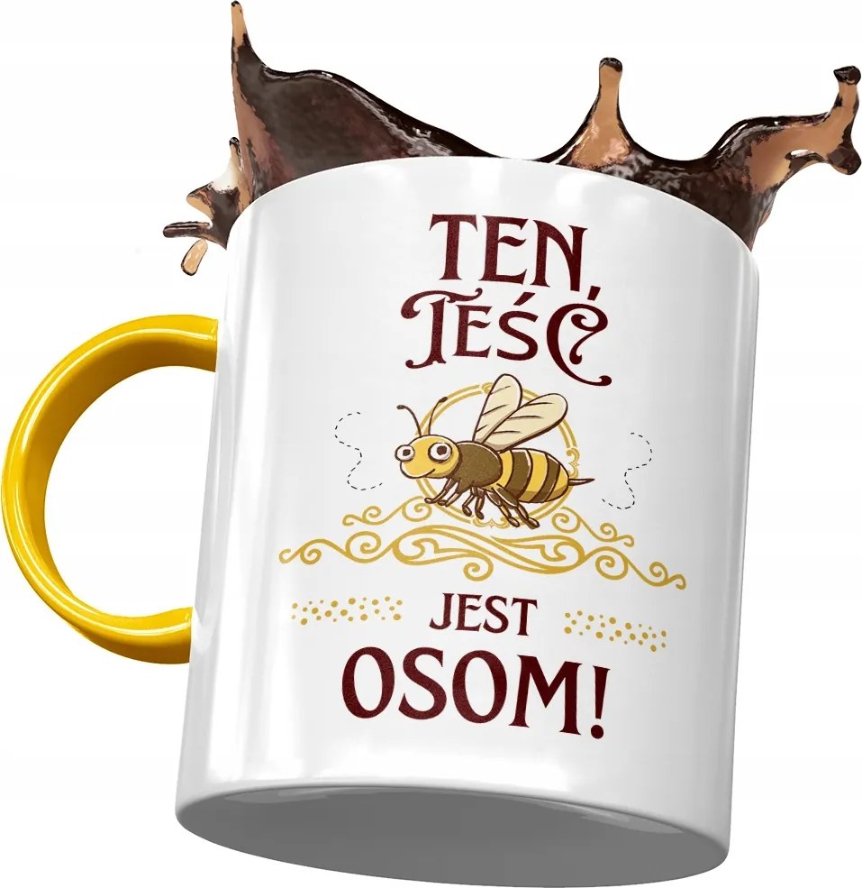 Sárga bögre apósnak Anyós ajándék fényképes nyomtatással