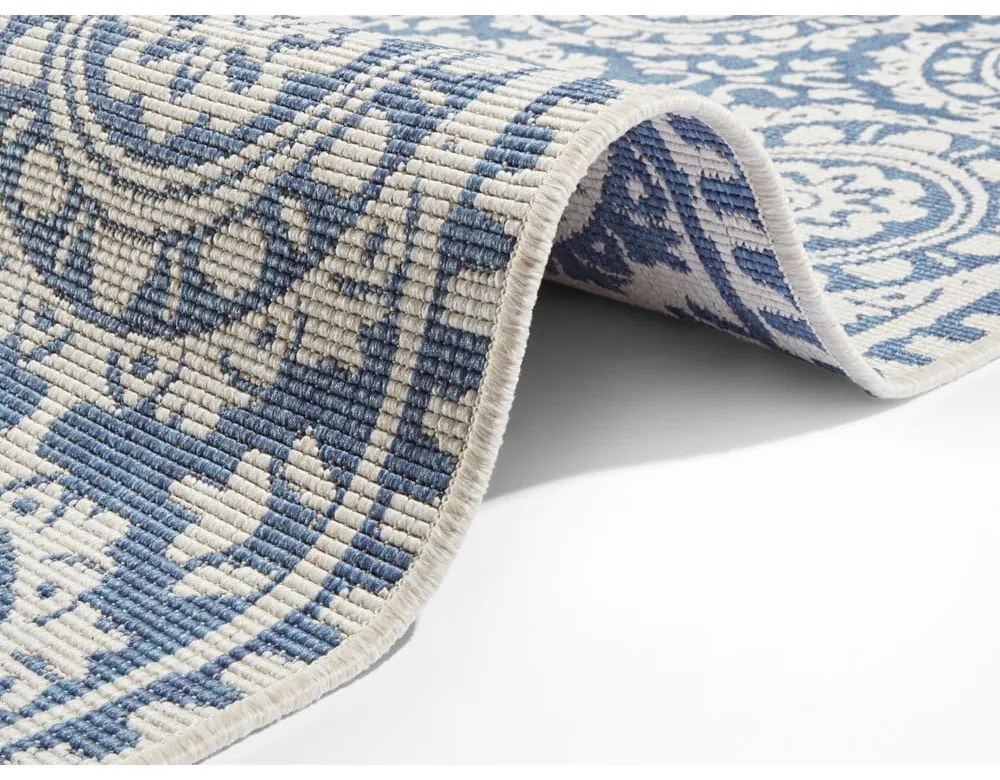 Jardin kék-krémszínű kültéri szőnyeg, 80 x 250 cm - NORTHRUGS